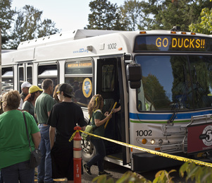 Autzen Express Bus Loading