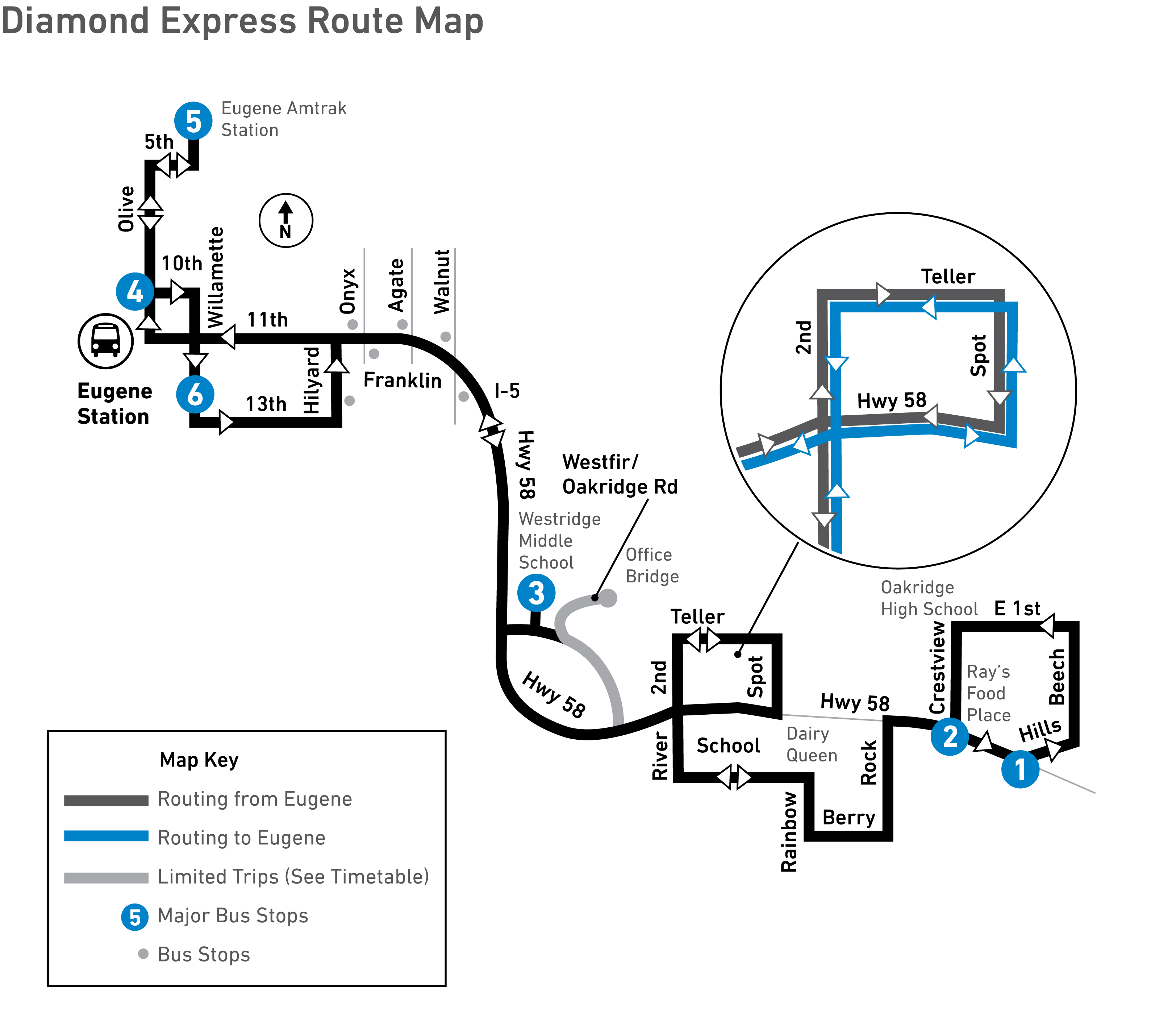Diamond Express Map Diamond Express Map