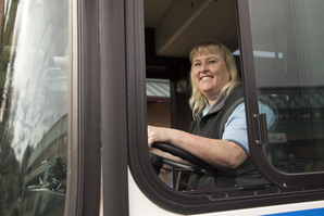 driver through bus window