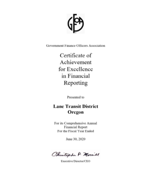 GFOA Certificate