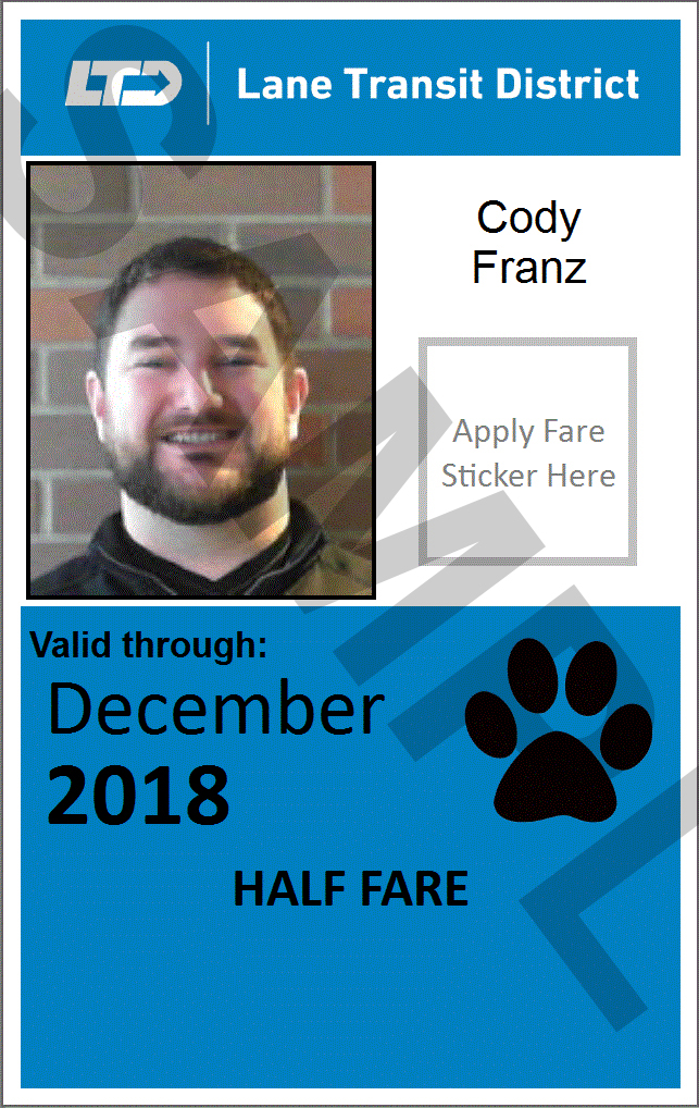Paws Program Card Sample Paws Program Card Sample