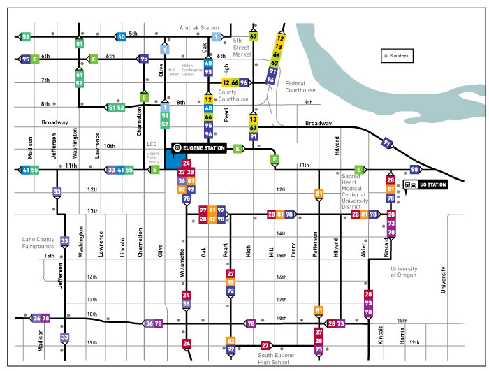 Routing Map From Eugene Station