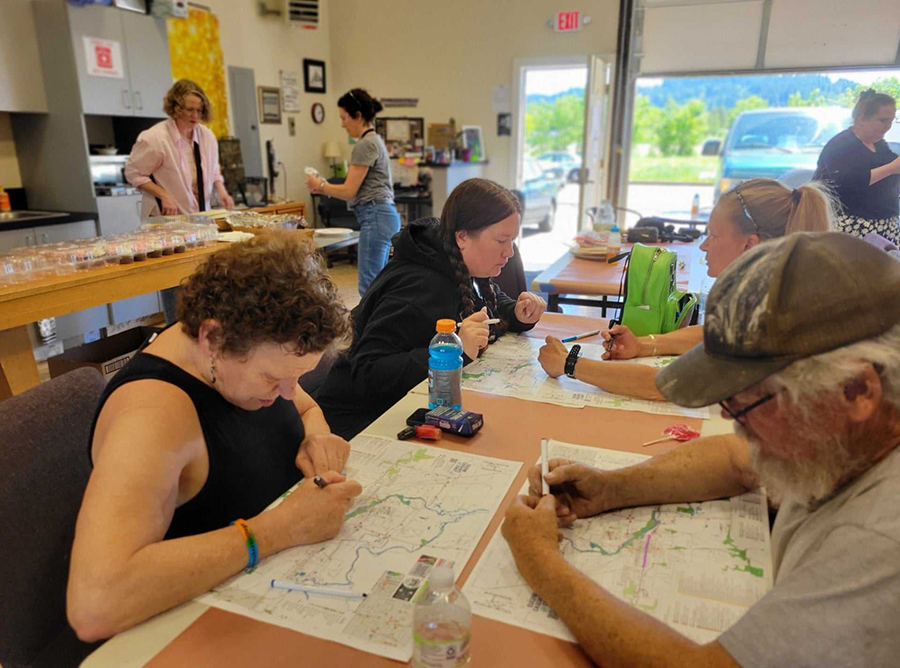 people at a community event