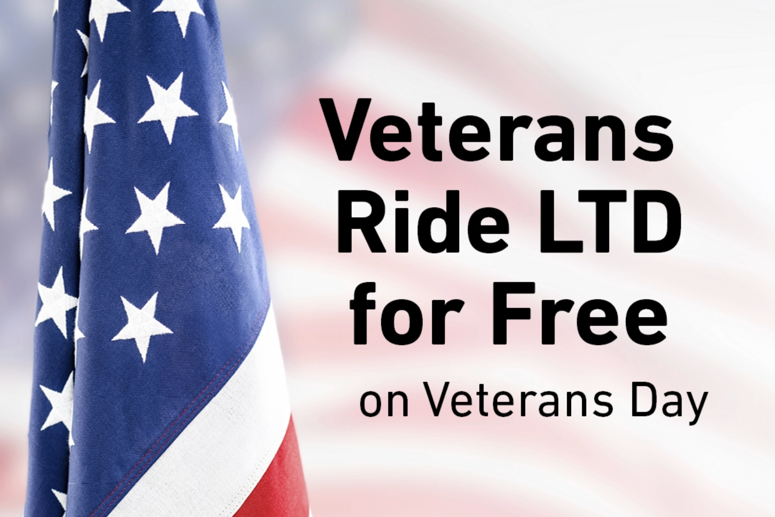 A close-up of the American flag next to text that reads, 